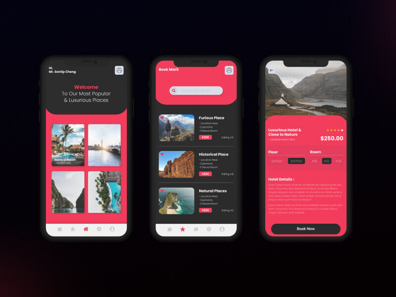 Travel App Design Creativity & Application.